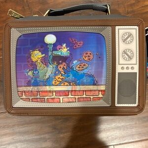 Loungefly Brown and Blue Sesame Street Crossbody Bag